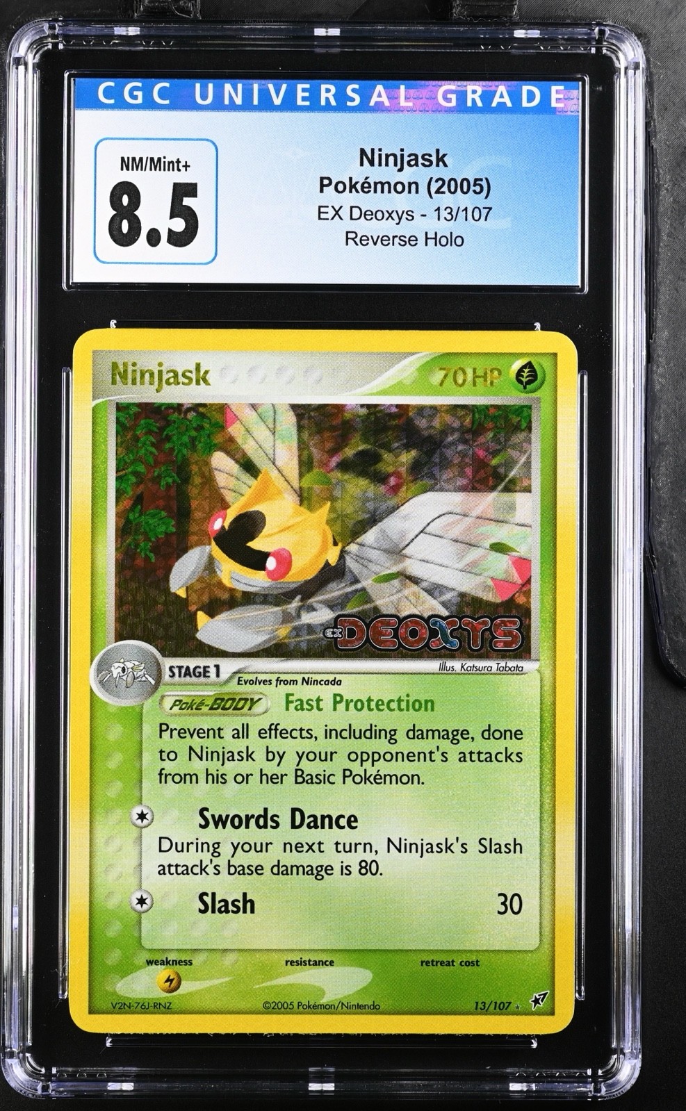 Ninjask 13/107 2005 Pokémon EX Deoxys Reverse Holo Rev Foil CGC 8.5