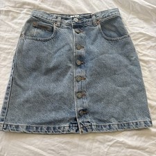 Vintage Calvin Klein Skirt Womens Small Denim High Waist Pencil Made USA 90s