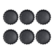 6 X Padelle Antiaderenti Quiche Mini Padelle Torta Set Con Fondo Rimovibile