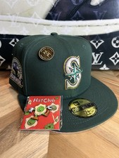 New Era Hat Club Green Eggs And Ham Seattle Mariners Pinky UV 7 1/2 Grail Rare