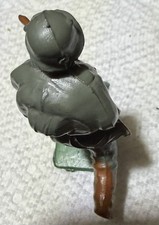 AMERICAN METAL CO. Dimestore RARE Lead Toy Soldier charging  AM2 GERMAN GRAY