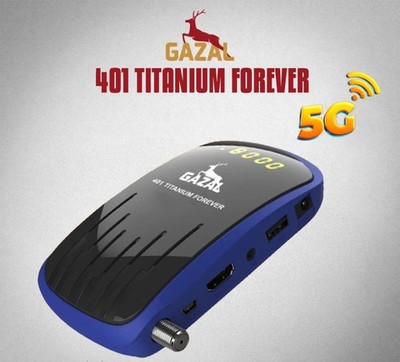 Gazal 401 Titanium Forever 5G Receiver Satellite TV Box 4K Full HD Wi-Fi H.265