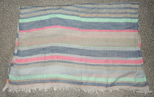 Damen Halstuch Tuchschal bunt gestreift Fransen ca. 80x190cm Codello