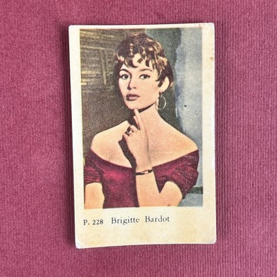 Brigitte Bardot 1958 Dutch Gum P Set #228 Vintage Trading Card