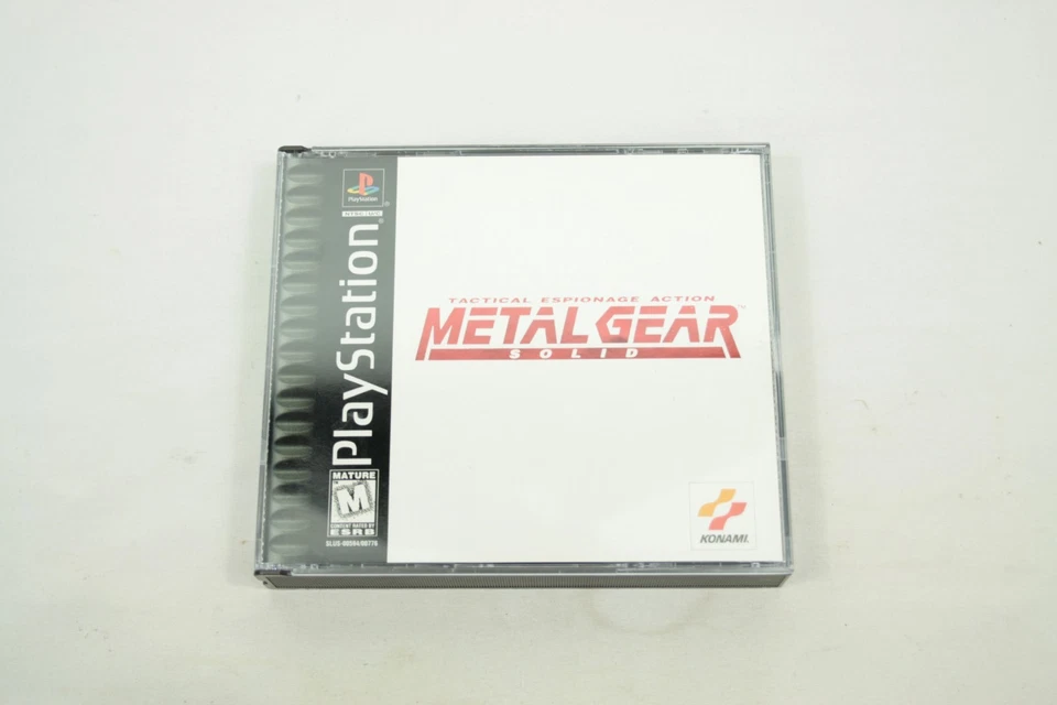Metal Gear Solid PS1 CIB Etiqueta Negra Sony PlayStation 1 1998 Tarjeta Reg Completa C Foto 2 de 4