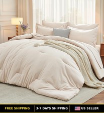 7-Piece All Season Soft Queen Comforter Set with Bed in a Bag
