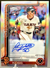 2025 Topps Chrome Update Christian Koss #AC-CK Refractor Auto Rookie RC /499