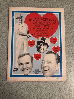 1973 Bob Hope Charity Golf Program Lee Trevino Ronald Reagan Jack Lemmon