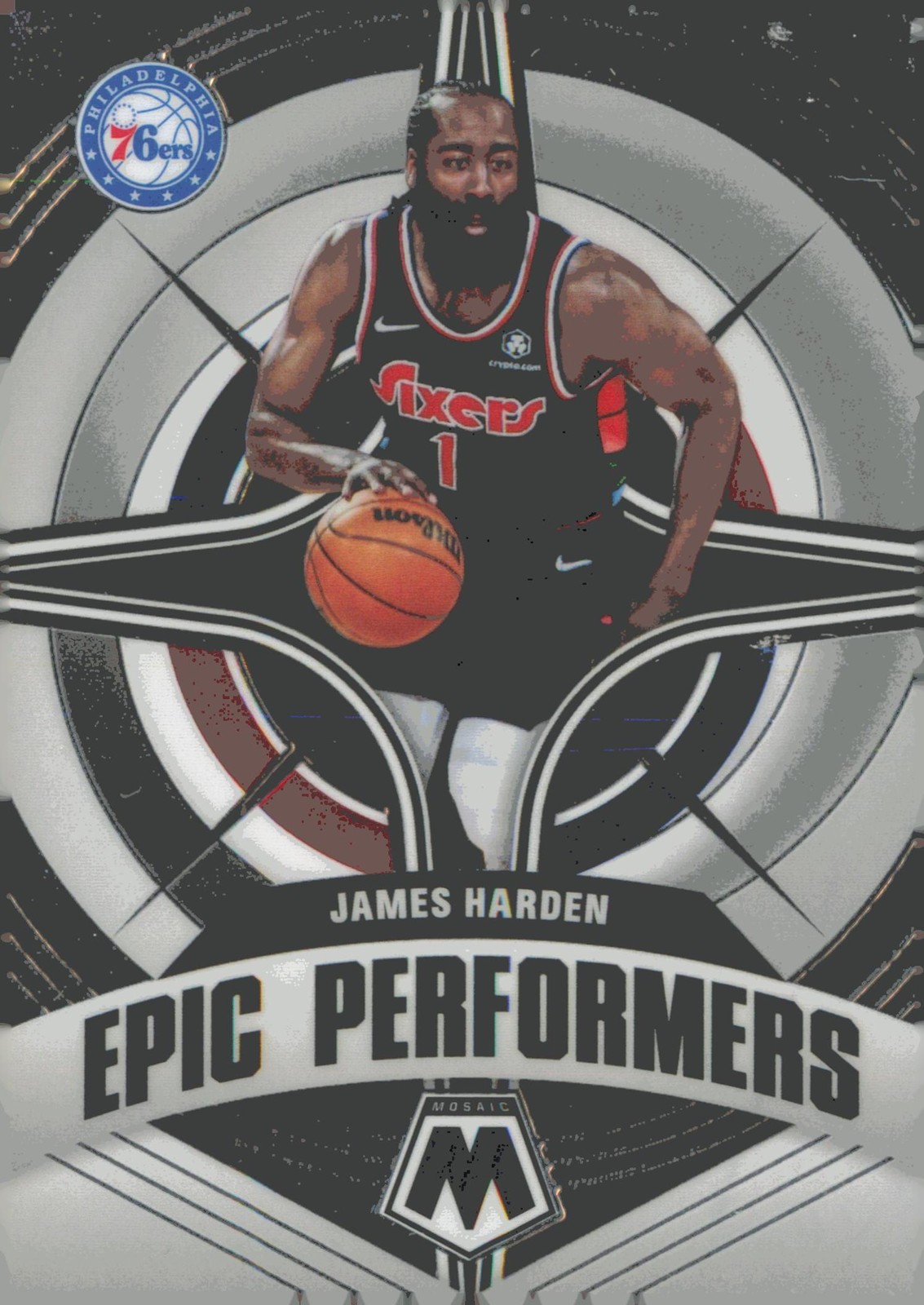 2021-22 Panini Mosaic #4 James Harden Epic Performers