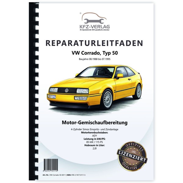 Vw Corrado Typ 50 1988-1995 Simos Einspritz- ZüNdanlage 2,0L Reparaturanleitung-image