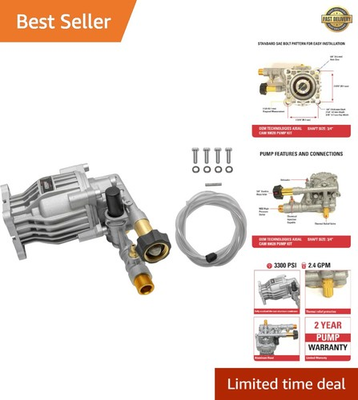 #ad OEM Technologies 3300 PSI 2.4 GPM Replacement Pressure Washer Pump Kit Horiz... $179.98