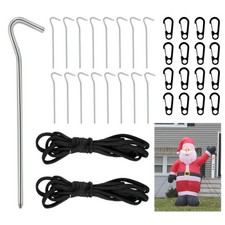 48 Pieces Inflatable Stakes and Tethers,Metal Stakes Yard Inflatable Accessor...
