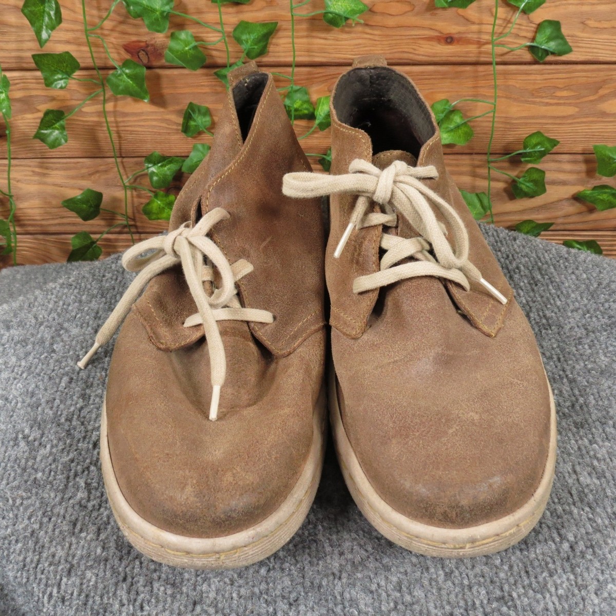 Born Mens Brown Leather Chukka Boots Lace Up Ankle Boots Size 13 Born Boots Men Seth in Dark Brown — Cabaline main image 2