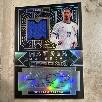 Panini 2024-25 Obsidian Matrix Material Autographs William Saliba MA-WSA 54/199