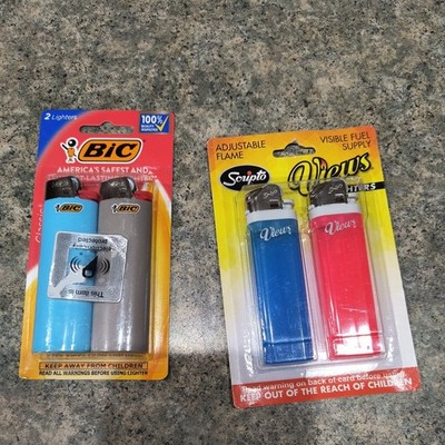 Bic Classic Lighters 2Pack - New  Scripto Views 2 Pack New