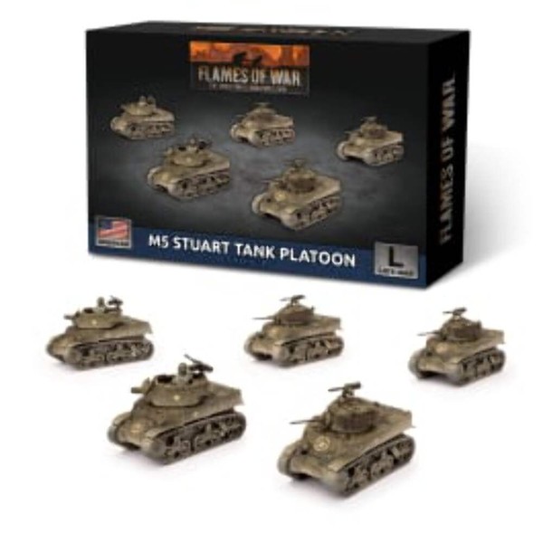Flames Of War: M5 Stuart Light Tank Platoon - Battlefront 15Mm-image