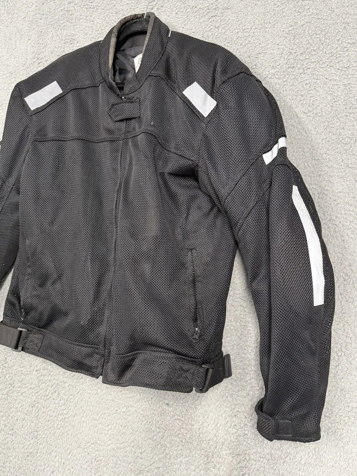 Chaqueta de motocicleta River Road de malla para hombre mediana reflectante armadura forro bolsillos Foto 3 de 4