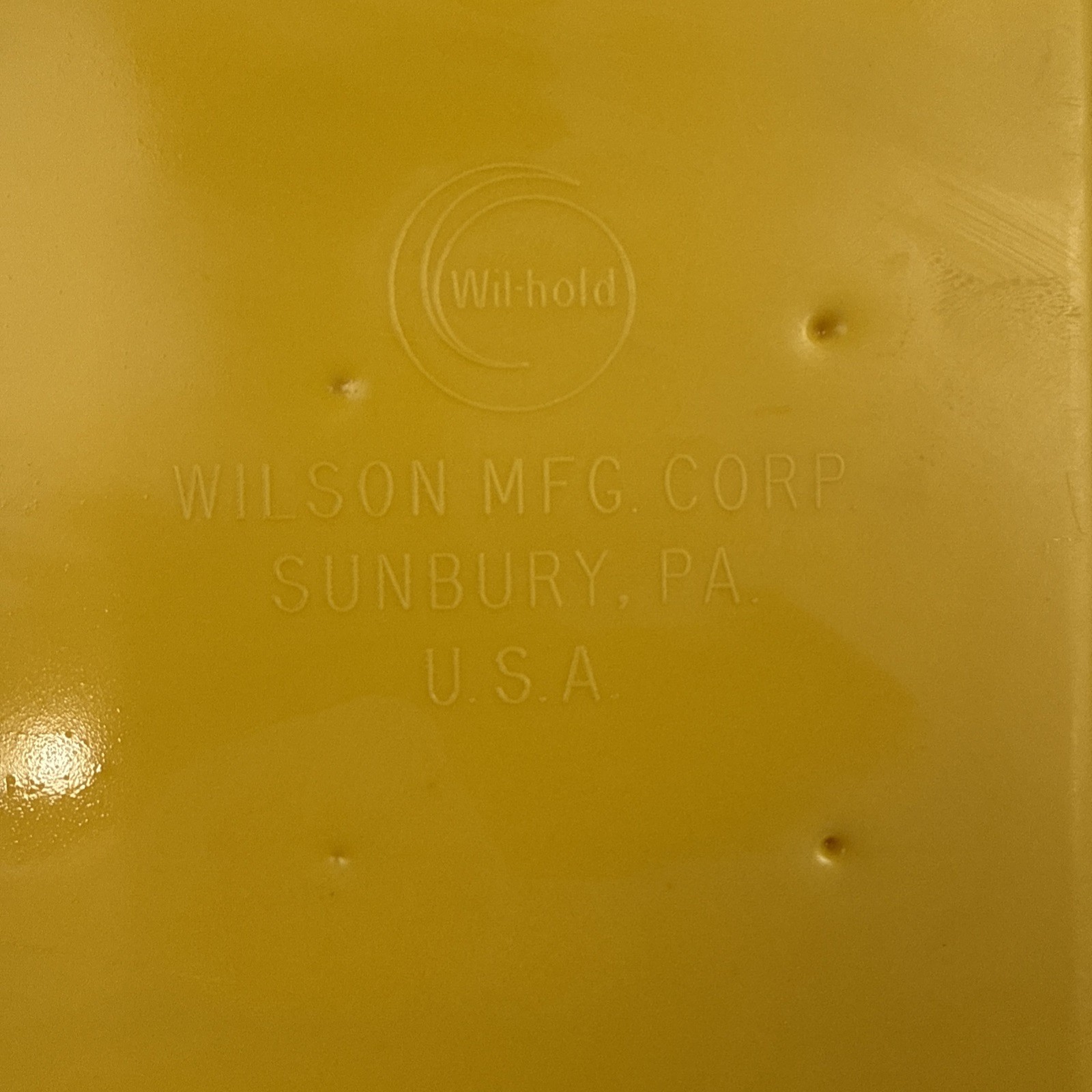 Vintage Wilson Wil-Hold Thread Storage Gold Yellow  Plastic Thread Organization.