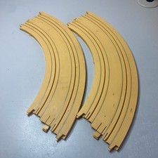 Tyco Slot Car Track: 1/4 Circle 13" Curve Track B5843 Sand/Orange  Lot of 2 