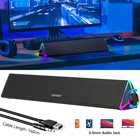 USB Powered Wired Wireless Bluetooth Speaker Laptop Pc Sound Bar With RGB Light