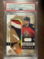 2016-17 UD SP GAME USED SUPREME PATCHES 04/15 AARON EKBLAD PSA 7 NM UNREAL PATCH