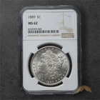 1889 Morgan Silver Dollar $1 - NGC MS62 - Philadelphia