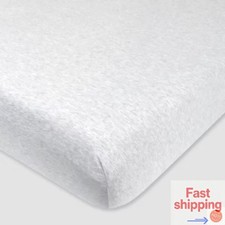 Honest Baby Organic Cotton Fitted Crib Sheet - Light Heather Gray