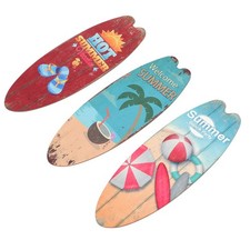  3 Pcs Déco Murale Plage Planche Surf Decorative Décoration Nautique Thème