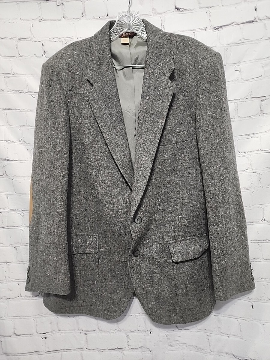 Farah Clothing Men's Wool Tweed Buttons Blazer Jacket Size