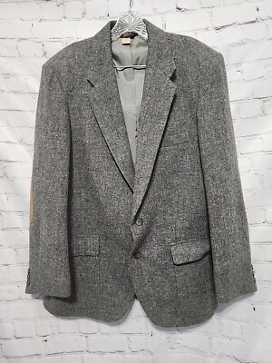 Farah Clothing Men's Wool Tweed Buttons Blazer Jacket Size