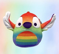 Squishmallow 8  Stitch Rainbow Disney Pride Collection Soft Pillow Plush Toy