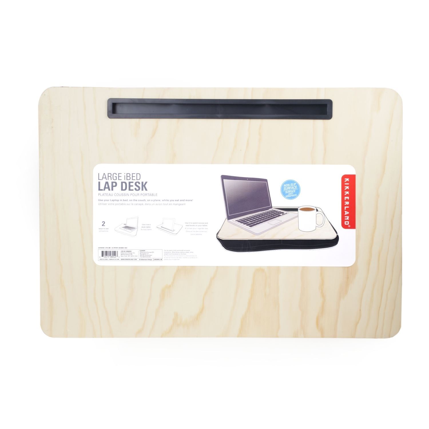 Kikkerland Large iBed Wood Lap Desk Tablet iPad Bed Desk Office Holder