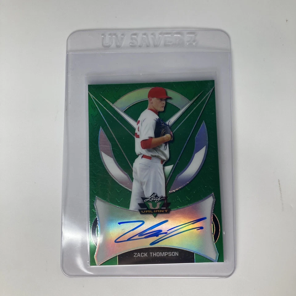 ZACK THOMPSON RC SP AUTO # /99 ~ 2019 LEAF VALIANT CARDINALS Rookie - Image 3 of 4