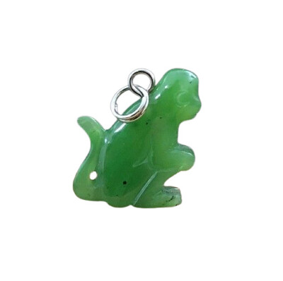 18mm Echt Kanadischer Nephrit Jade Sitzender Affe Charm