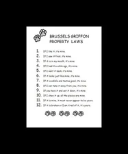 Brussels Griffon - CUSTOM MATTED - Dog Art Print - P/L