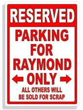 Personalized Parking Sign Wall Decal Metal Sign No Parking Customized RAYMOND