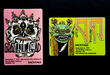Grateful Dead Backstage Pass Richfield Ohio OH 1990 9/7/90 9/8/90 Monster Voodoo