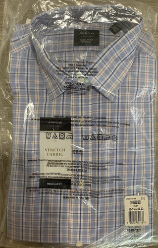 Herren Pfeil Stretch Stoff normale Passform Anzughemd Rubin Größe 15-15,5 32-33 - Bild 2 von 3