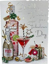 UK Female Birthday Wishes For A Fabulous Day Card Gin Cocktails Present Uk