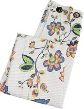 1 Pair Home Floral Green/Pink/White Curtains Each Panel 84in X 54in