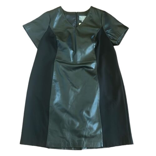 Jessica London Black Leather Dress Plus Size 26W