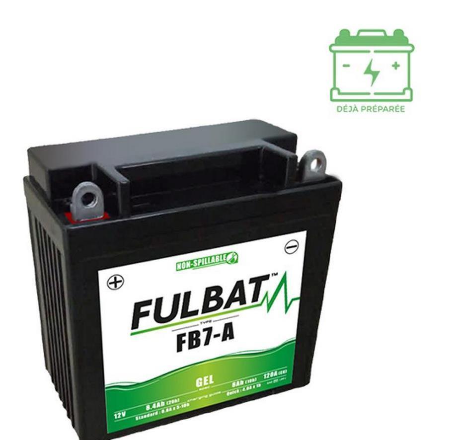 Batterie 12N7-4A Fulbat gel anti-panne de démarrage hivernal pour moto 12V