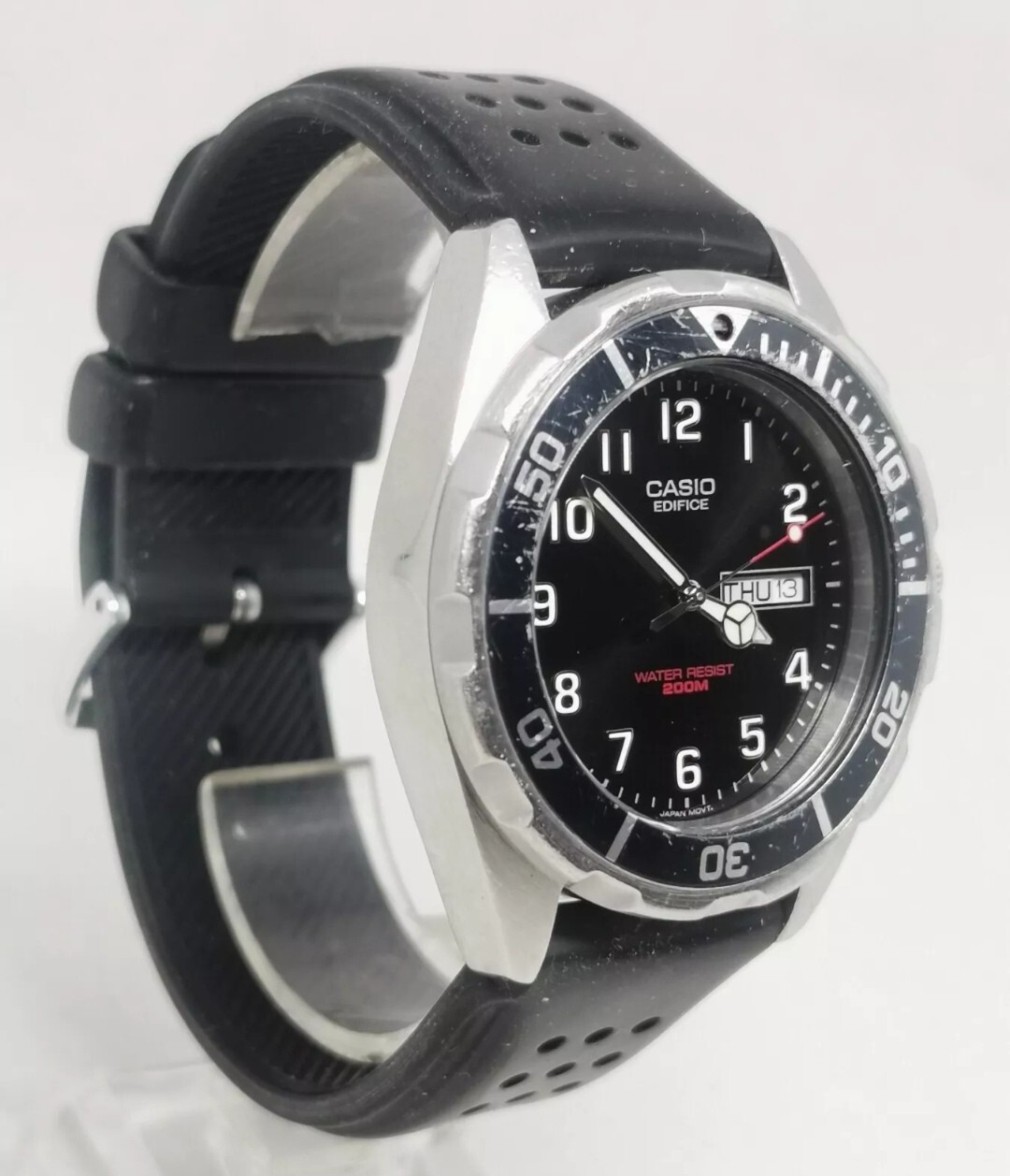 Vintage 1990s Casio Edifice EF-200 Quartz Divers 40mm Day Date