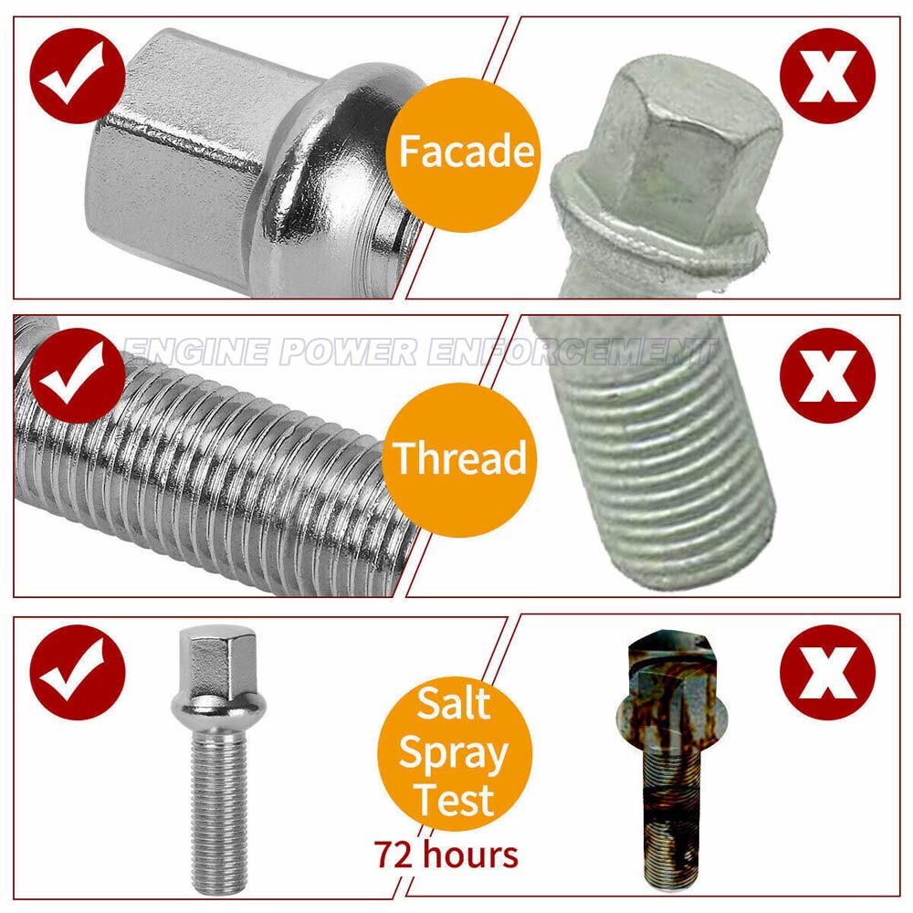 20PC M12X1.25 Wheel Studs For 2017 2018 2019 2020 2021 Jeep Compass