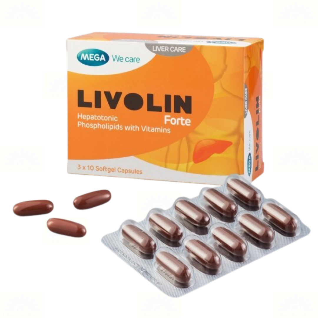2 Boîtes Livolin Forte - Complément Détox Foie, 50 Capsules Chacune, Vitamines B, Phosphatidylcholine