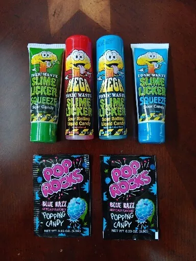 Mega Toxic Waste 2oz Slime Licker Set of 2 | Strawberry & Blue Raz