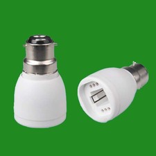 2x Bayonet BC B22 To G24 Light Bulb Adaptor Lamp Socket Base Converter Holder