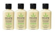 Hempz Sweet Pineapple  Honey Melon Herbal Body Moisturizer Size 2.25 oz -4 Pack