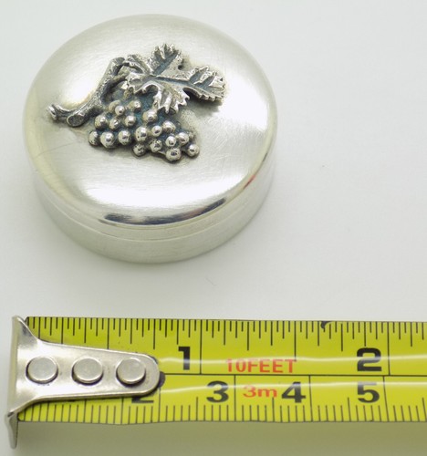 Vintage Italien Fait à la Main Véritable Argent Bouquet De Raisins Pilule Tabac - Photo 9 sur 12