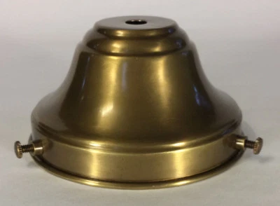 NEW Spun Antique Brass 4" Fitter Fixture Shade Holder With Set Screws #SH764B